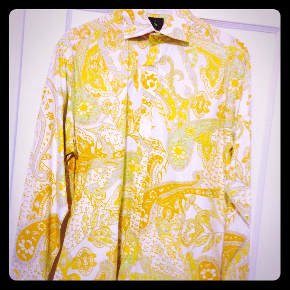 'TAILORBYRD' Tailored Fit Dress Shirt Men size L.
